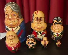 Vintage Wooden Russian Leaders