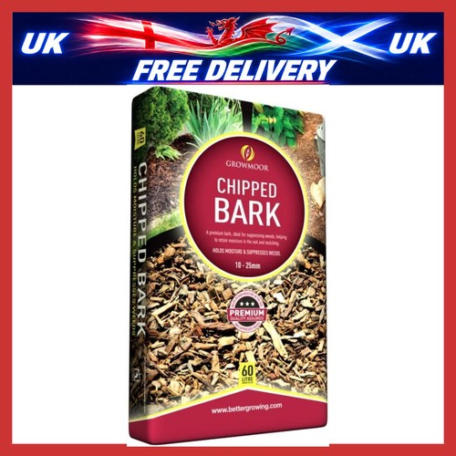 Growmoor chipped bark 60l - chipped,