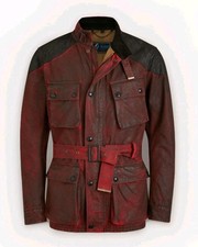 Genuine Belstaff Enduro Trialmaster Waxed  Jacket UK42 IT52 Red & Black Ltd Run