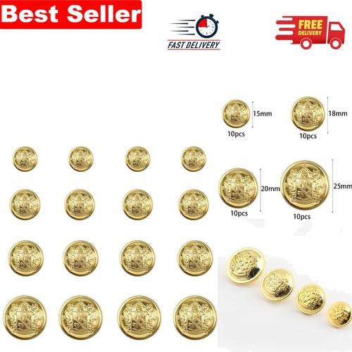 Brass gold blazer buttons - 40,
