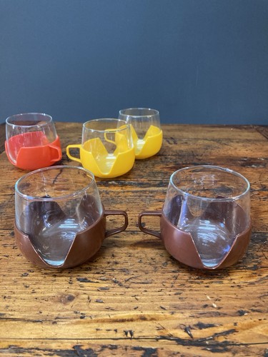 Vintage melamine glass cups - melamine,