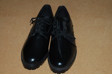 The Shoe Tailor Black Leather Lace UP Shoes - UK Size 10