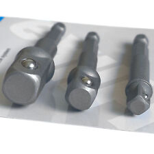 Hilka Impact Driver to Socket Adaptor 1/4" Hex Shank to 1/4, 3/8 & 1/2 Drive