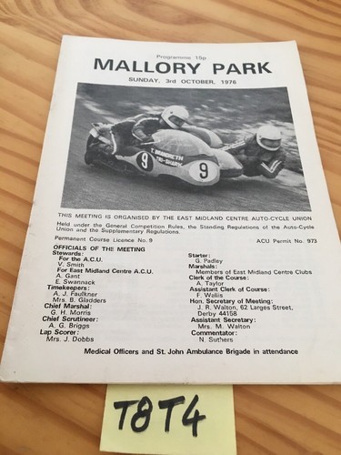 Mallory park october 1976 - mallory,
