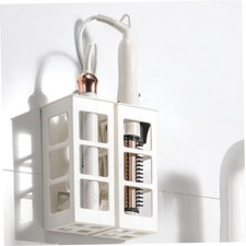 2Pcs Hair Brush Holder Wall Curling Iron Organizer Storage Box