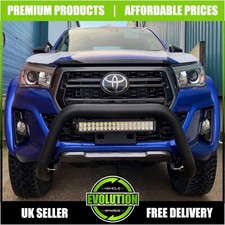 BLACK AXLE NUDGE A-BAR, BULL BAR GUARD TO FIT TOYOTA HILUX 2015-2019