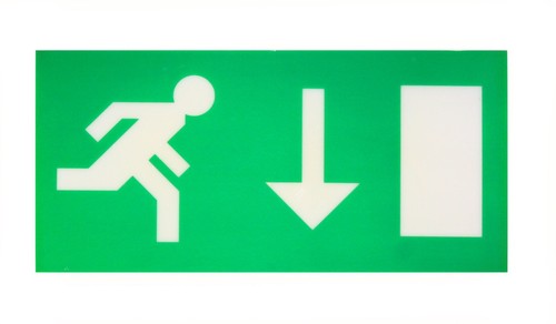 Emergency exit sign arrow - 2, x