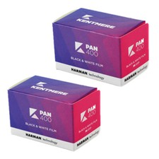 2x Kentmere (by Ilford) 400 36exp cheap Black & White  35mm Film 