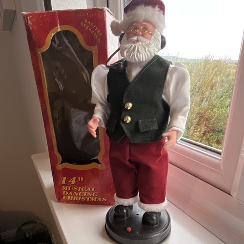 14in musical dancing santa - musical,