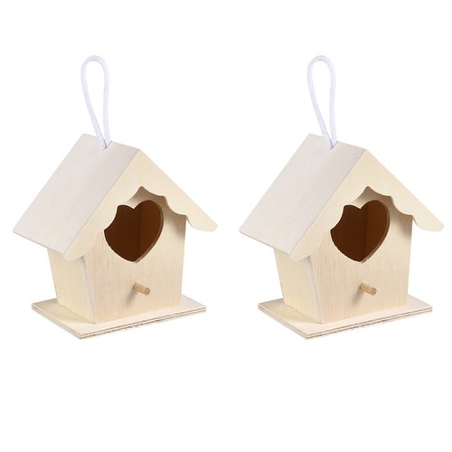 Wooden bird house - wooden,