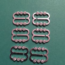 6 Rhinestone Ribbon Sliders