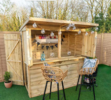 Wooden Garden Bar Outdoor Patio Structure Rustic Drinks Summer House Pub Shed