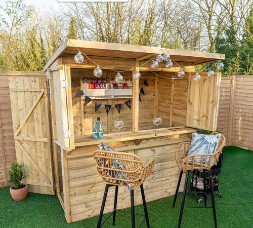 Wooden garden bar outdoor - wooden,