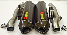 KAWASAKI ZX14 ZZR1400 ZX14 ZZR1400 AKRAPOVIC 65mm EXHAUST CANS GEN-1 ( RARE )