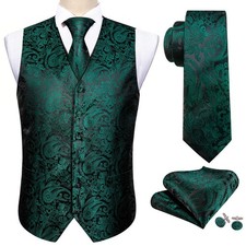 Mens Waistcoat Paisley Floral