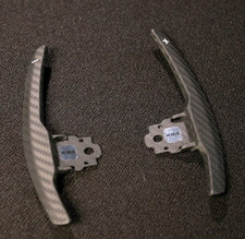 Matt Carbon Fibre White +/- M Gear Shifter Paddles BMW 1 2 3 Series F20 F30 M2 C