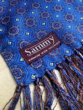 Vintage SAMMY DICEL  Scarf Dapper Scooter Mod Indie Goodwood Ascot 1960 1970s