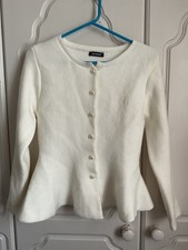 cream pearl buttoned jacket/ cardigen small