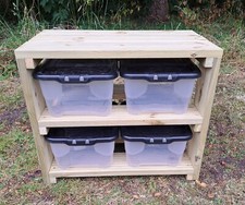 Wooden Play Table Storage