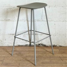 MUUTO Fibre Bar Stool Grey Denmark dining side bistro Danish
