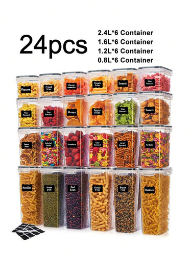 Pcs airtight food storage - 24,