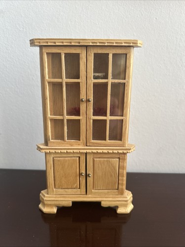 Pine corner cupboard - pine, dolls