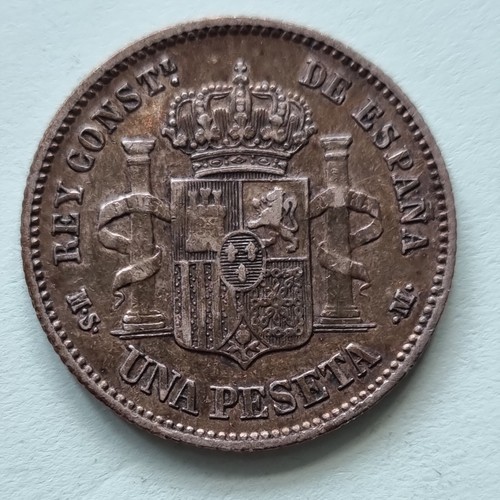 1882 spain silver peseta - 1882,