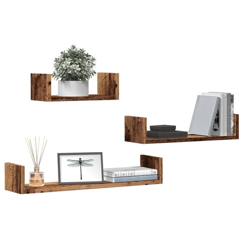 Vidaxl wall shelves pcs old - wall,