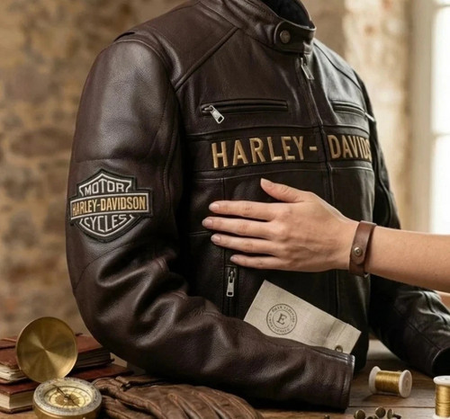 Harley men brown biker - harley, men's