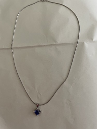 Tanzanite and diamond pendant - diamond,