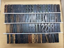 Bold Wood Printing Type Letter