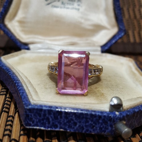 925 sterling silver ring - ring,, pink
