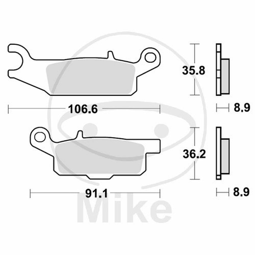 Sintered brake pads trw - pads, si