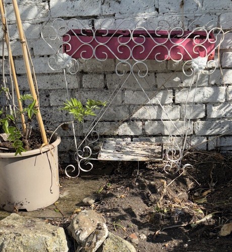 Vintage wrought iron planter - vintage,