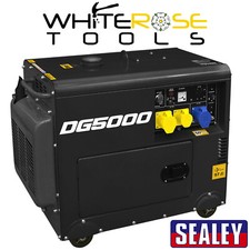 Sealey Diesel Generator 4-Stroke Engine 5000W 110/230V Power Supply