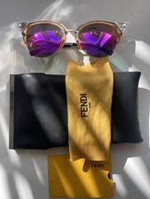 Stunning Fendi Cat Eye Sunglasses with triangular crystal embellished corners. 
