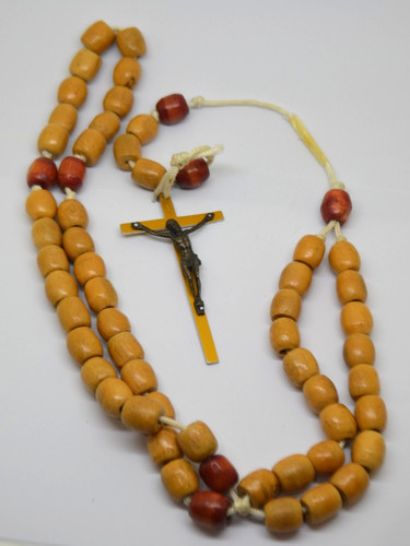 Large wooden rosary beads - wooden,