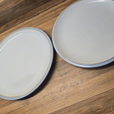 2 x Denby Everyday Cool Blue Salad, Side Plates In used Condition 23 cms
