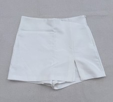 ZARA White Slit Mini Skort
