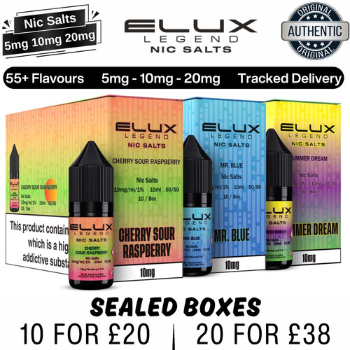 Elux nic salt liquid - nic, 10mg