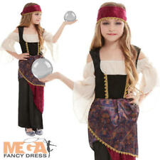 Deluxe Fortune Teller Girls Fancy Dress Gypsy Great Showman Circus Kids Costume