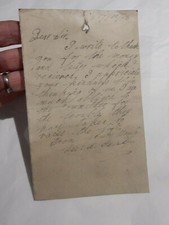 WW1 LETTER OF THANKS FROM