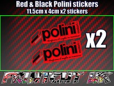 2x Polini Red & Black Decals