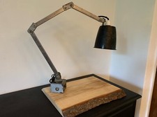 industrial mid century Memlite machine shop lamp.