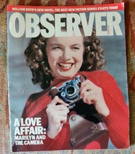 Marilyn Monroe Observer magazine 1987, A Love affair: Marilyn and the camera.