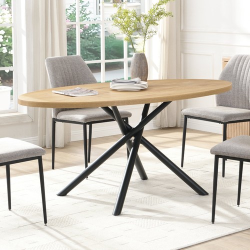 Modern oval dining table with - dining,