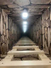 infinity well table - coffee