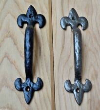 CAST IRON VINTAGE OLD STYLE GOTHIC DOOR CUPBOARD WARDROBE PULL HANDLES 