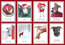 Greyhound Christmas cards free