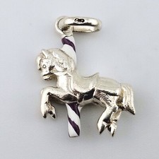 LINKS OF LONDON STERLING SILVER & ENAMEL CAROUSEL HORSE MERRY GO ROUND CHARM